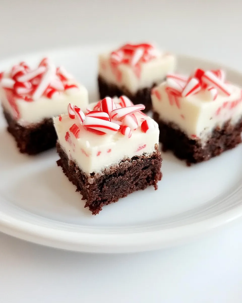 Peppermint Crunch Brownie Bites