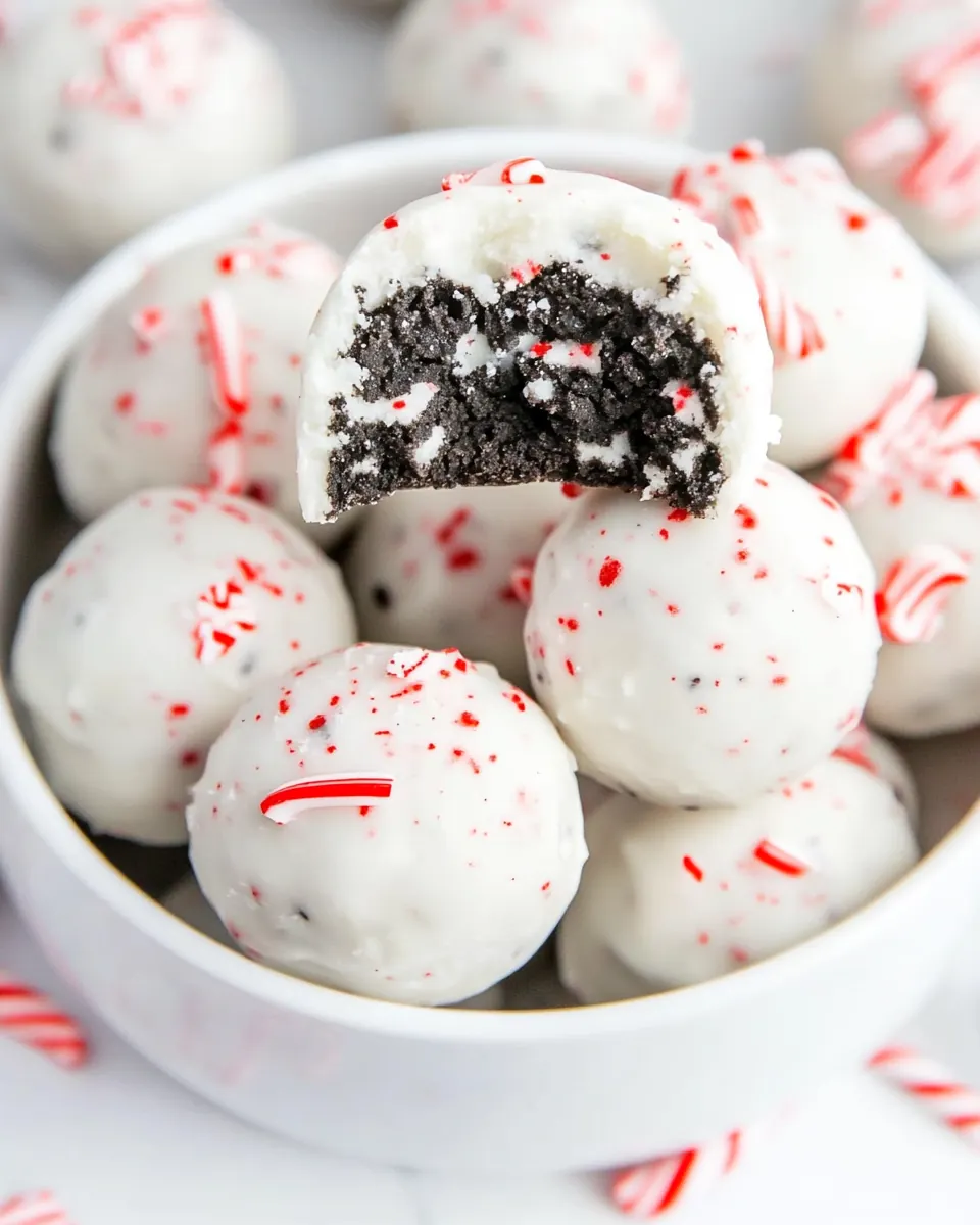Peppermint Oreo Cookie Balls