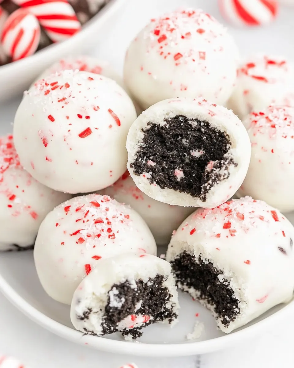 Peppermint Oreo Cookie Balls