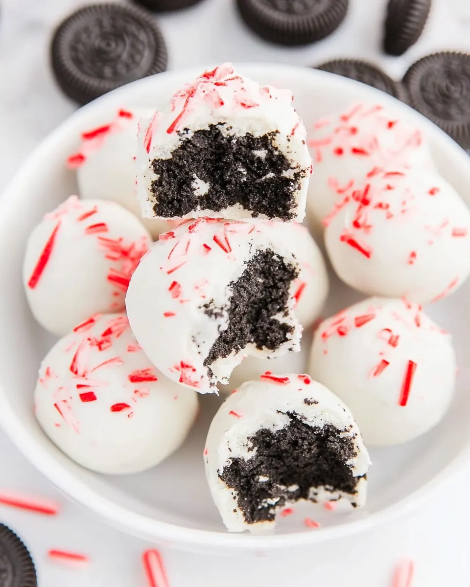 Peppermint Oreo Cookie Balls