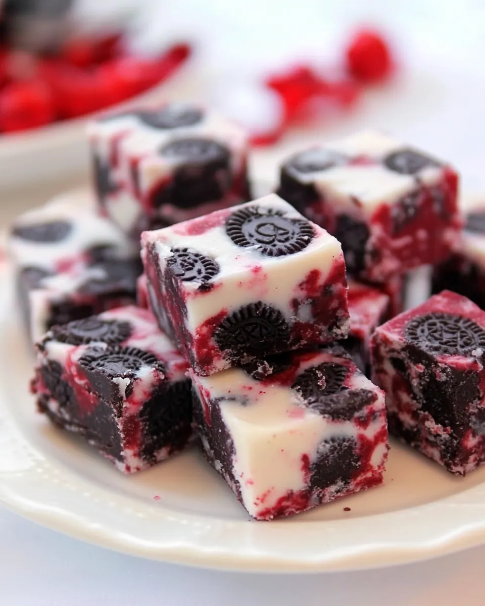 Peppermint Oreo Fudge