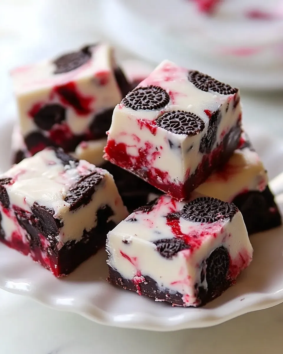 Peppermint Oreo Fudge