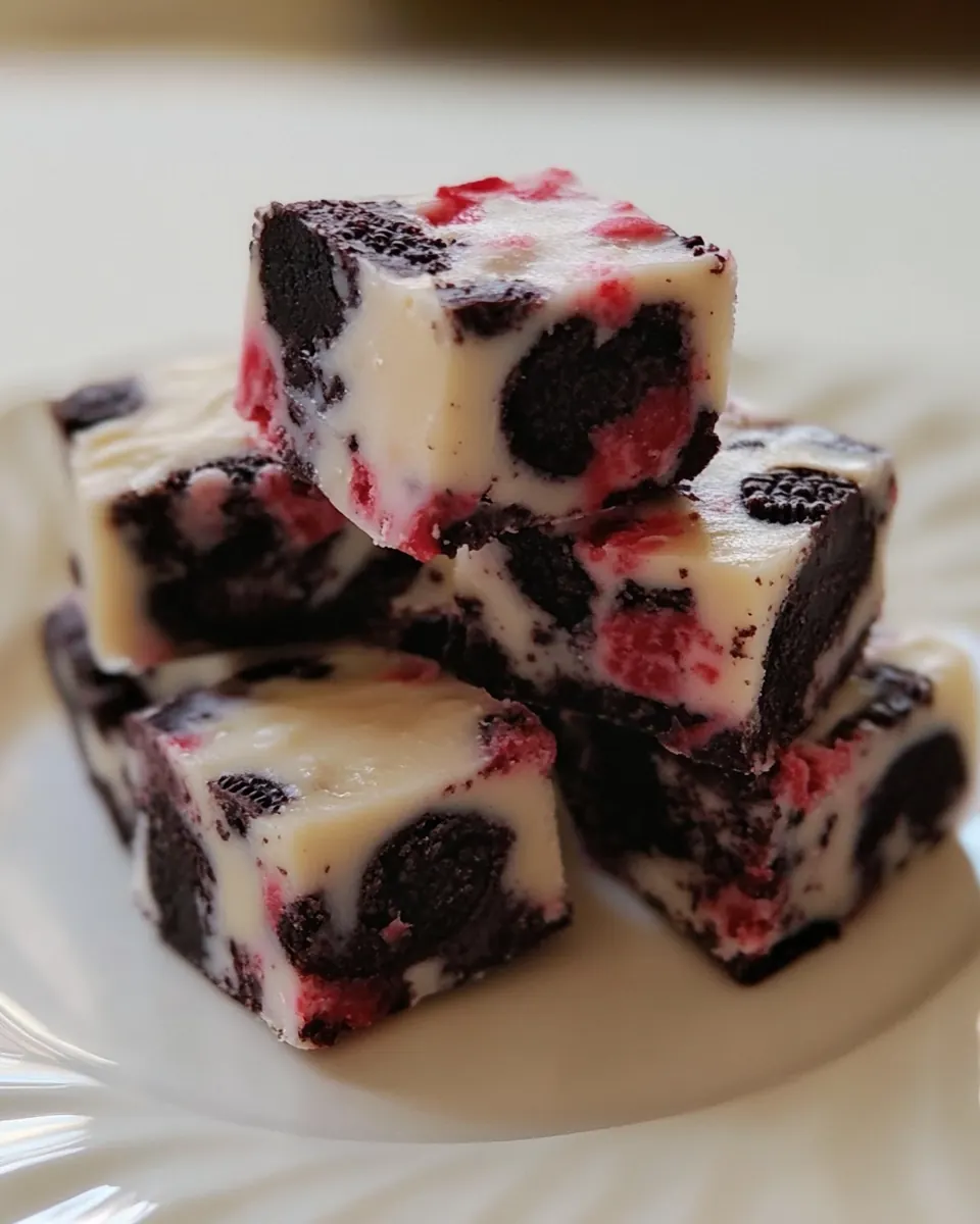 Peppermint Oreo Fudge