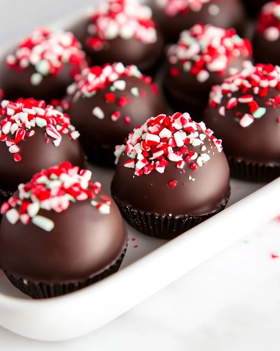 Peppermint Oreo Truffles