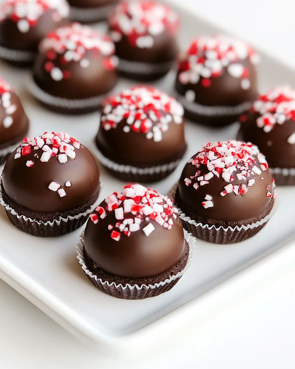 Peppermint Oreo Truffles