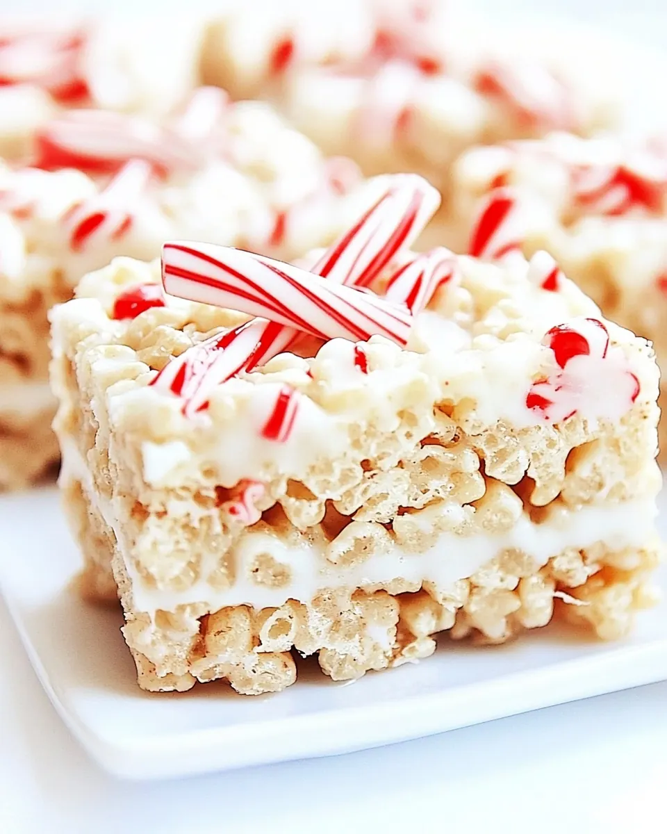 Peppermint Rice Krispies Treats