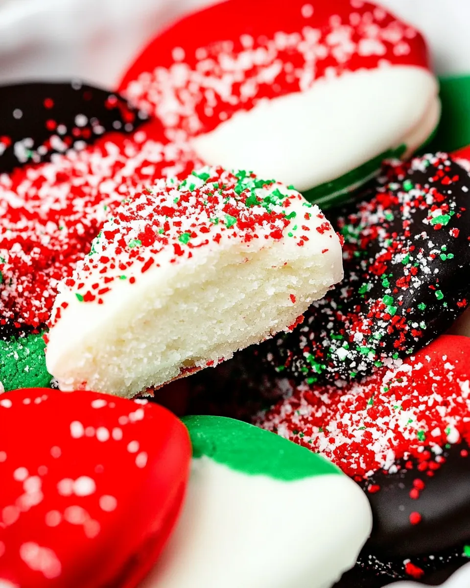 Peppermint Shortbread Cookies