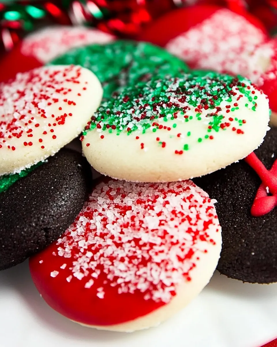 Peppermint Shortbread Cookies