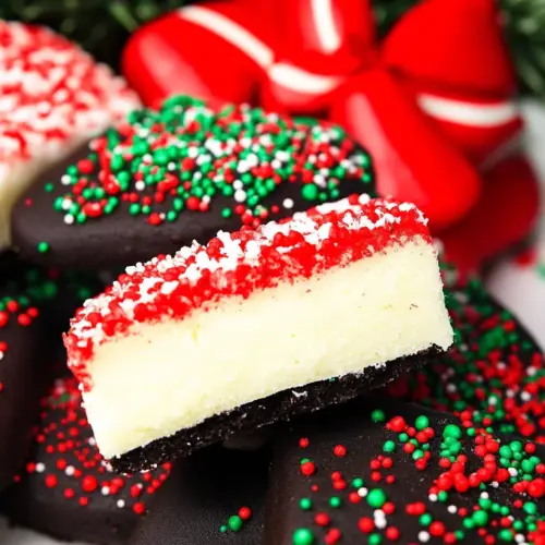 Peppermint Shortbread Cookies