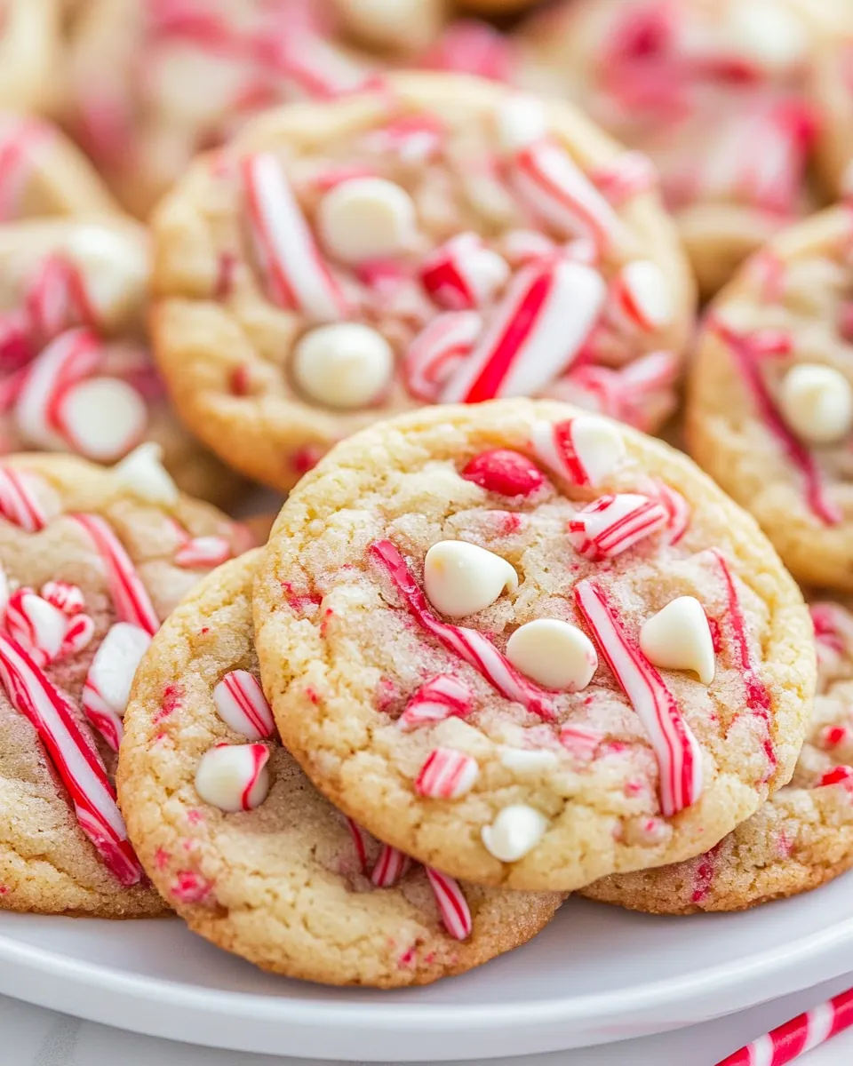 Peppermint White Chocolate Chip Cookies