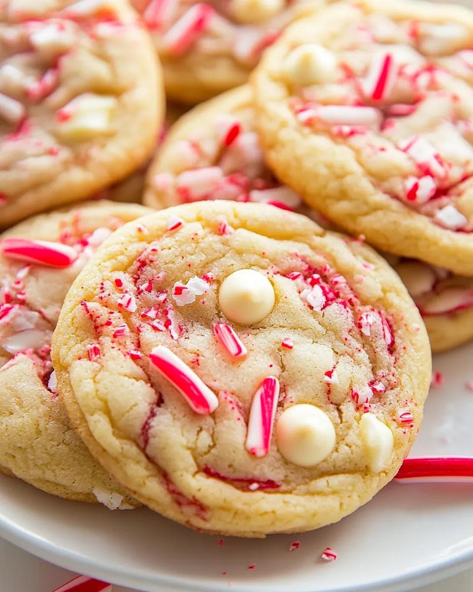 Peppermint White Chocolate Chip Cookies