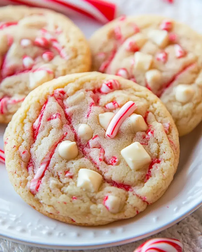 Peppermint White Chocolate Chip Cookies