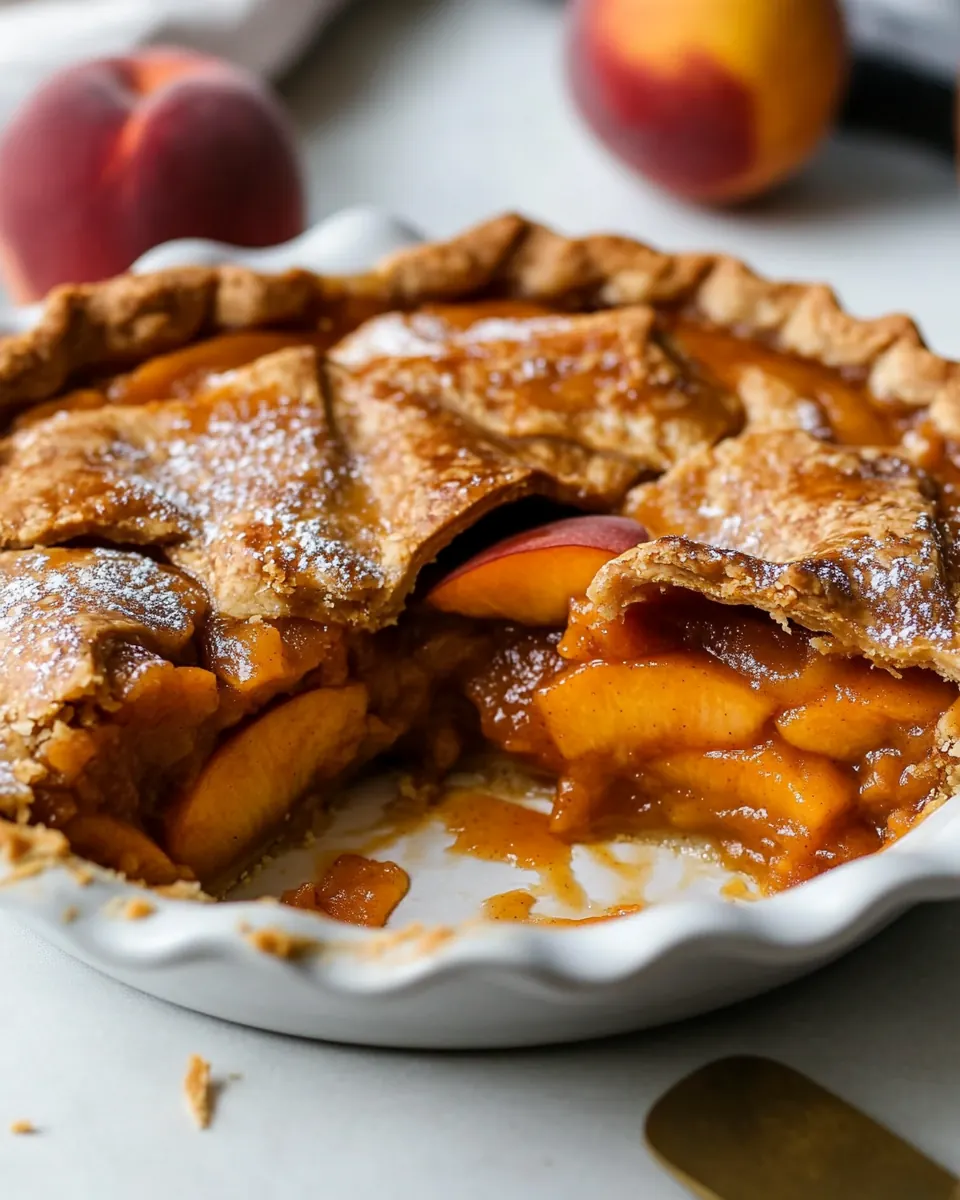 Perfect Vegan Peach Pie