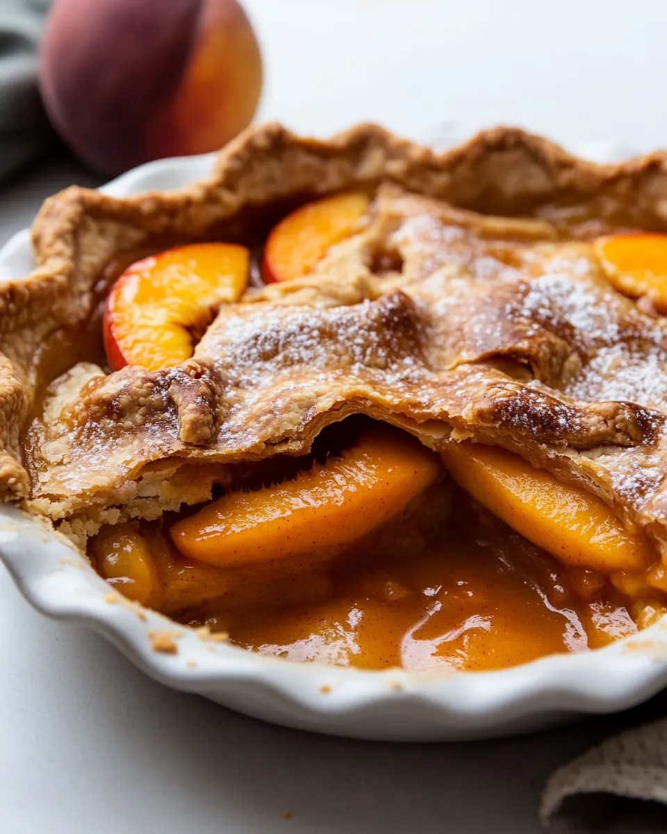 Perfect Vegan Peach Pie