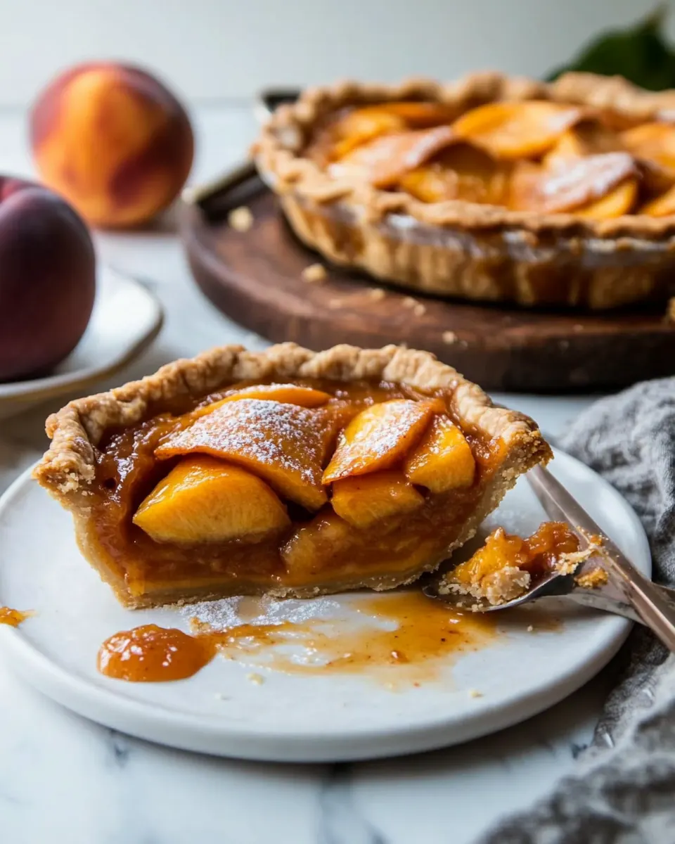 Perfect Vegan Peach Pie