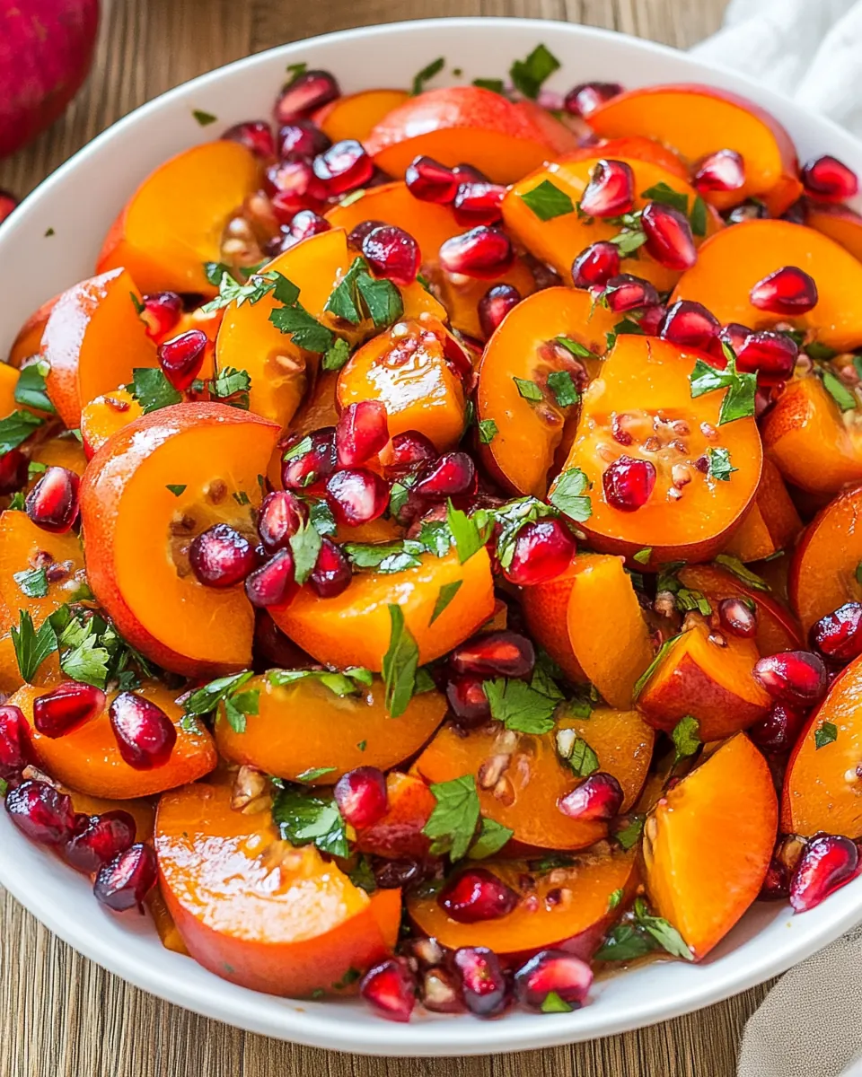 Persimmon Pomegranate Salad