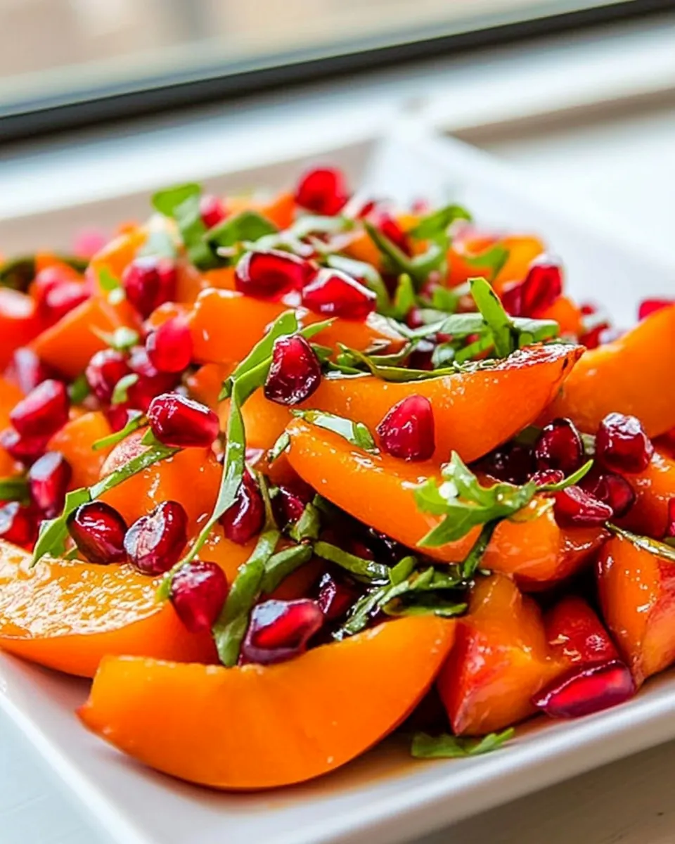 Persimmon Pomegranate Salad