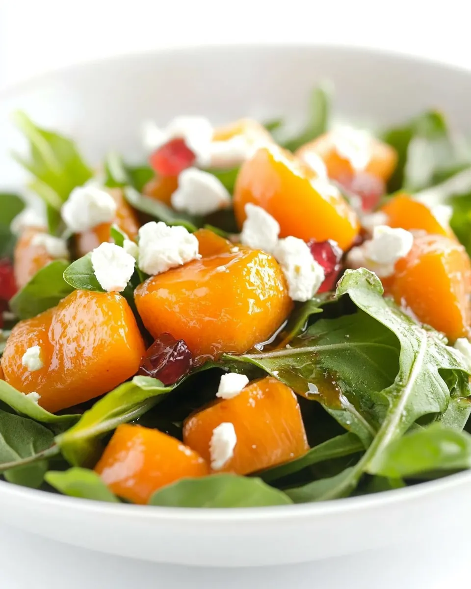 Persimmon Salad with Blood Orange Vinaigrette
