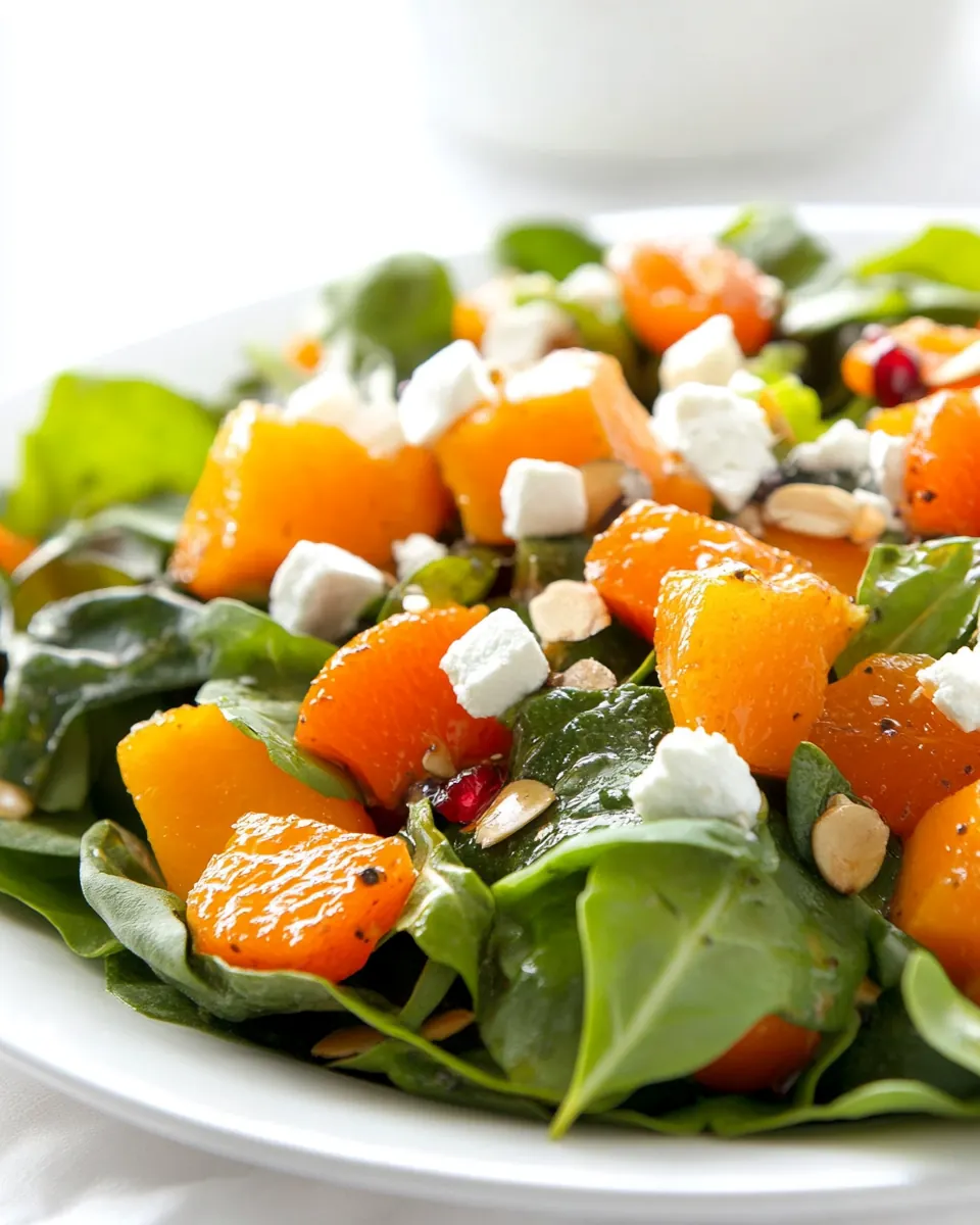 Persimmon Salad with Blood Orange Vinaigrette