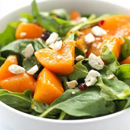 Persimmon Salad with Blood Orange Vinaigrette