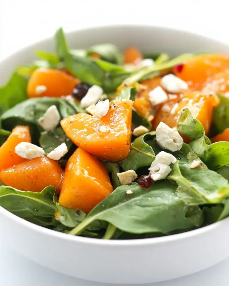 Persimmon Salad with Blood Orange Vinaigrette