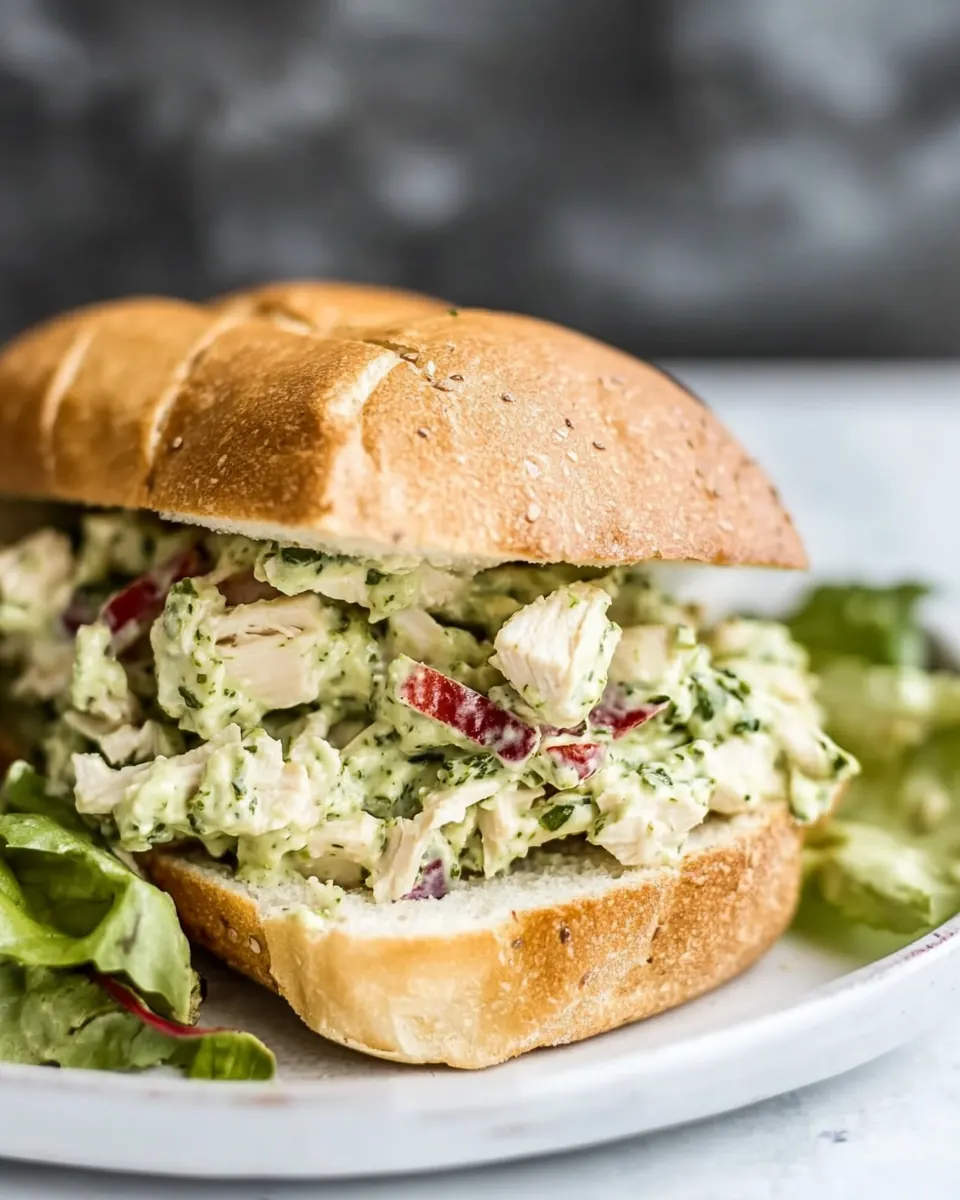 Pesto Chicken Salad Sandwich