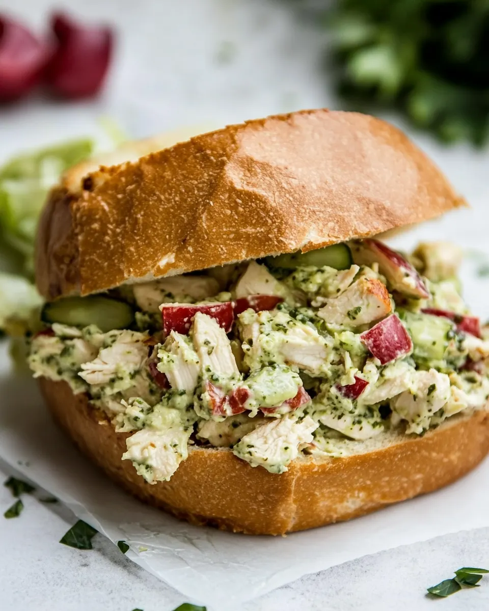 Pesto Chicken Salad Sandwich