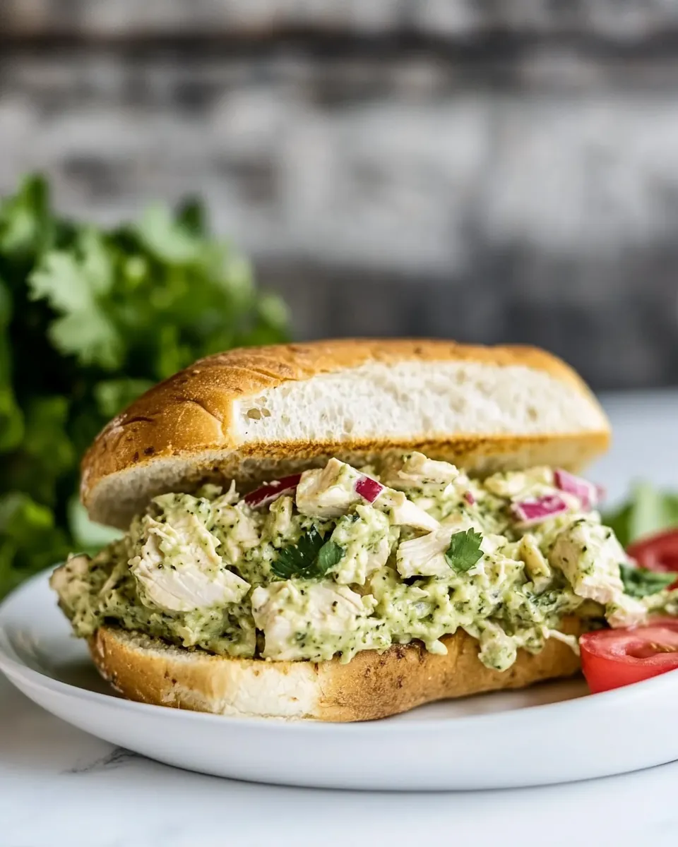 Pesto Chicken Salad Sandwich