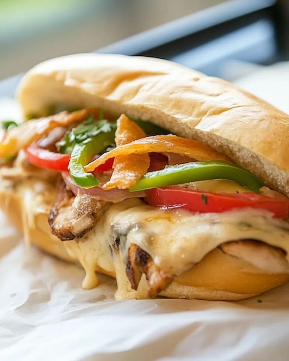 Philly Cheese Chicken Sandwich