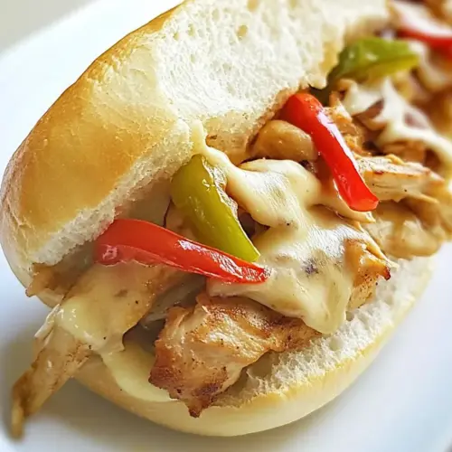 Philly Cheese Chicken Sandwich