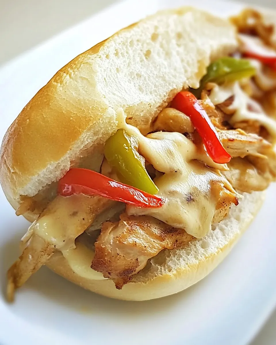 Philly Cheese Chicken Sandwich