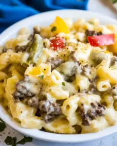 Philly Cheesesteak Mac and Cheese