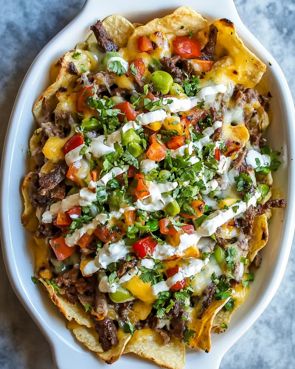 Philly Cheesesteak Nachos