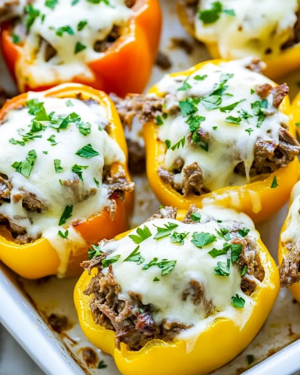 Philly Cheesesteak Stuffed Peppers