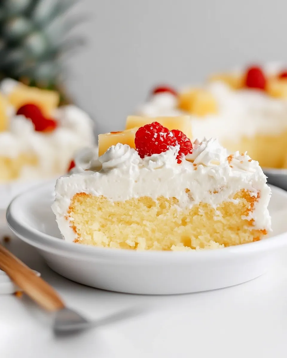 Pina Colada Poke Cake