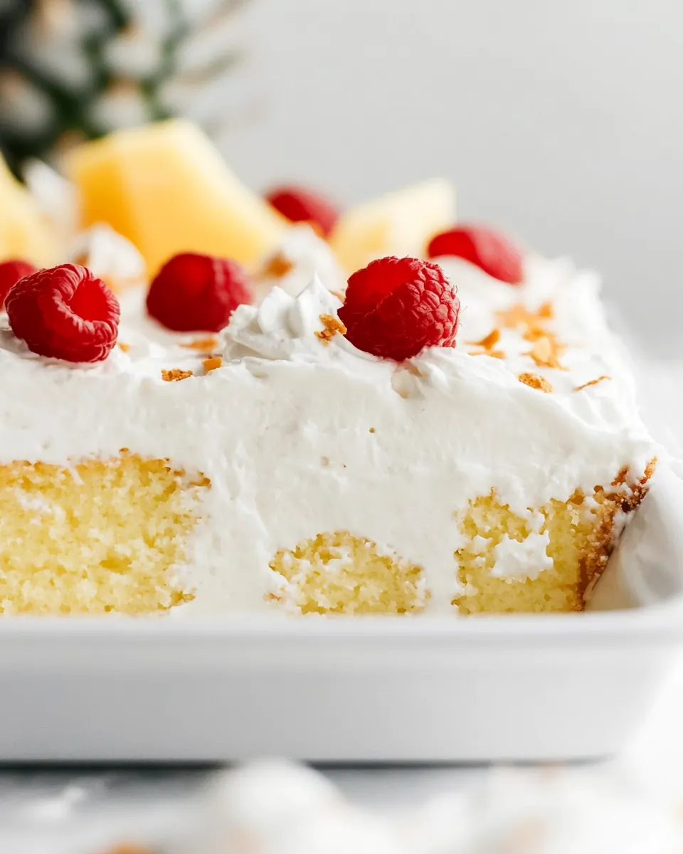 Pina Colada Poke Cake
