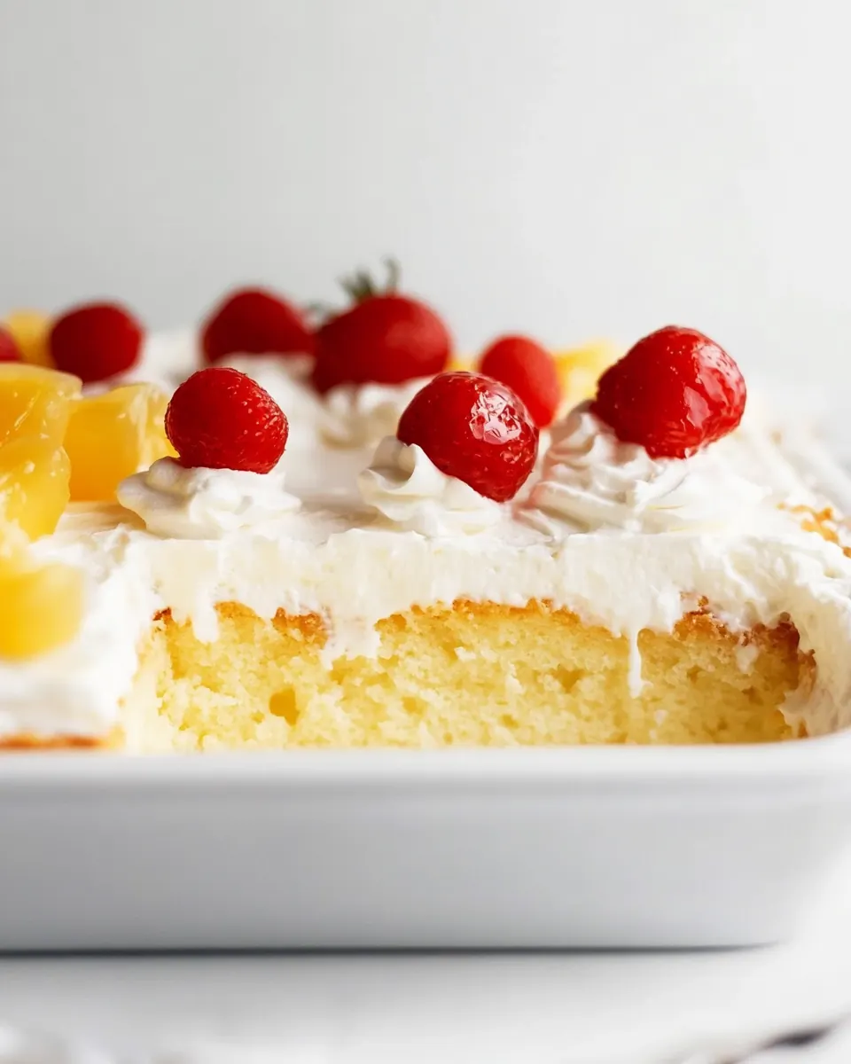 Pina Colada Poke Cake