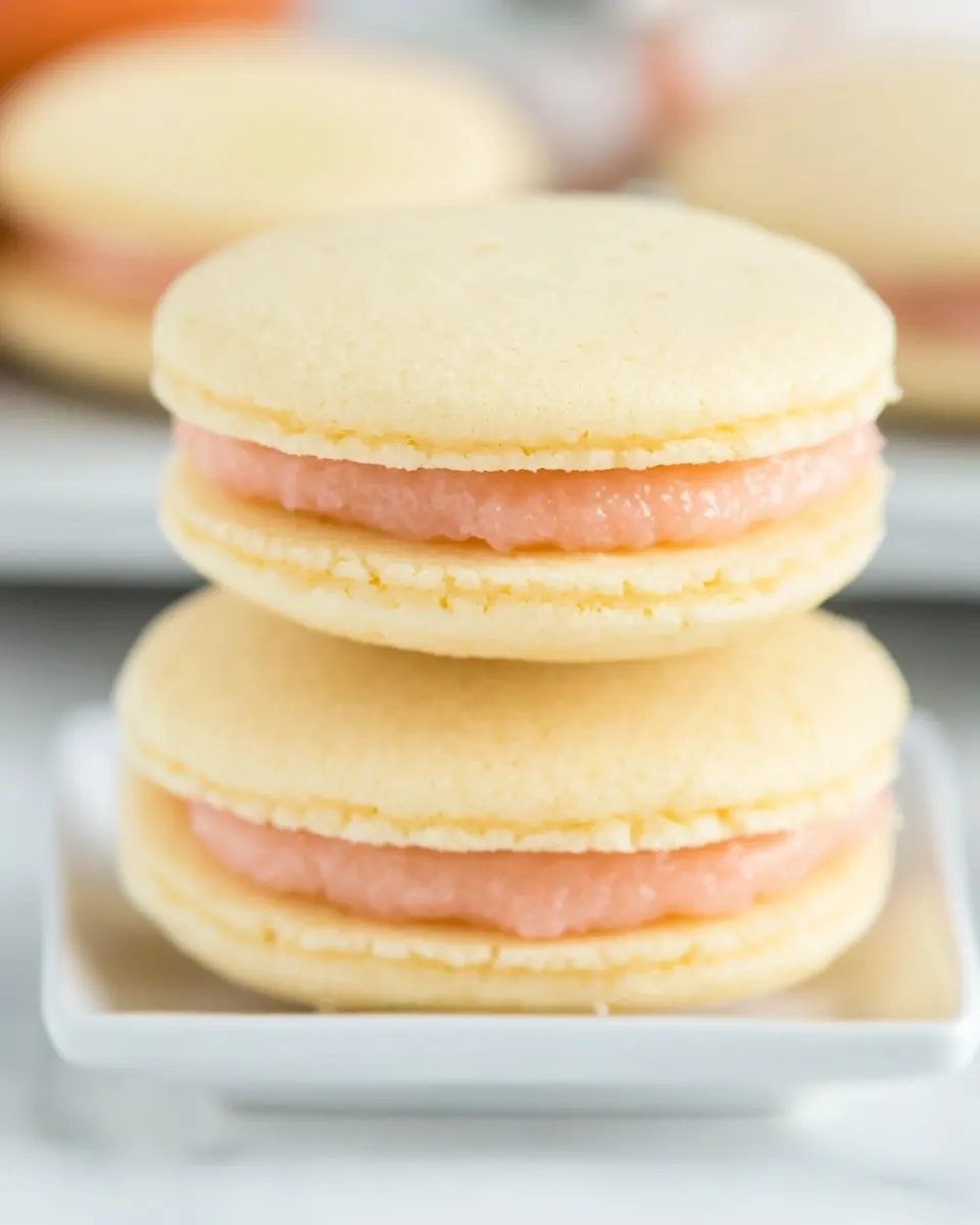 Pink Grapefruit Sandwich Cookies