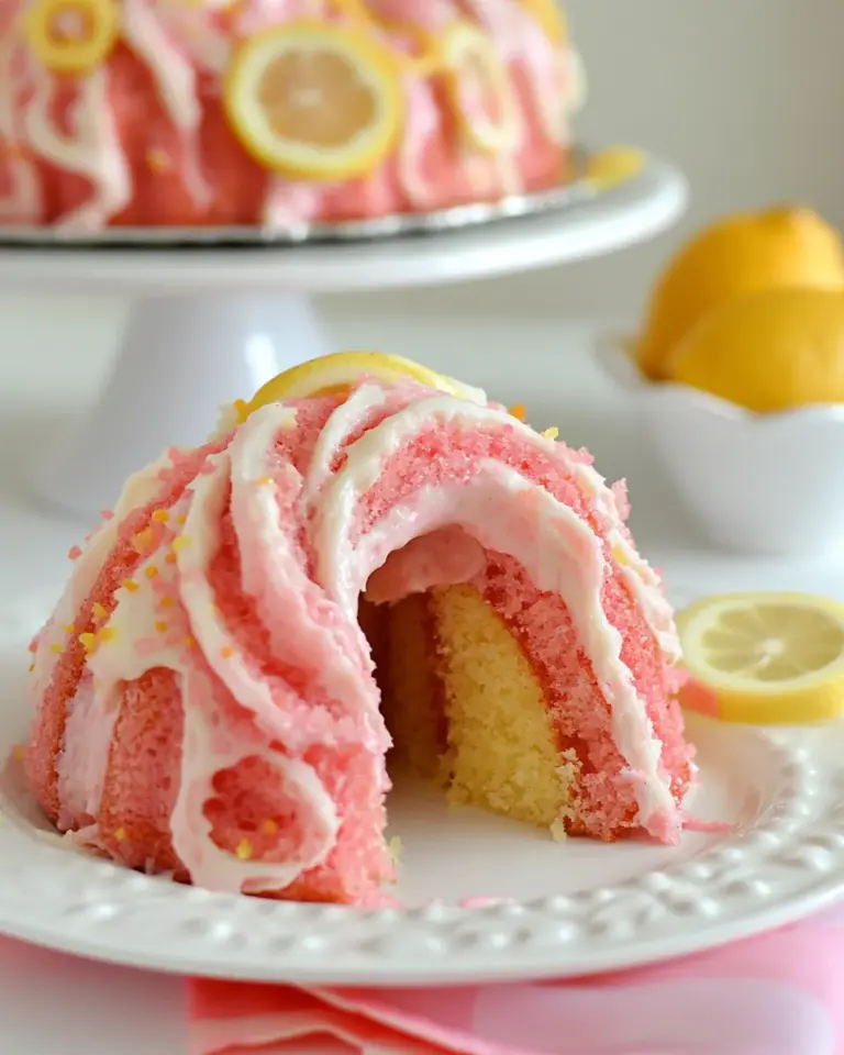 Pink Lemonade Swirl Bundt Cake
