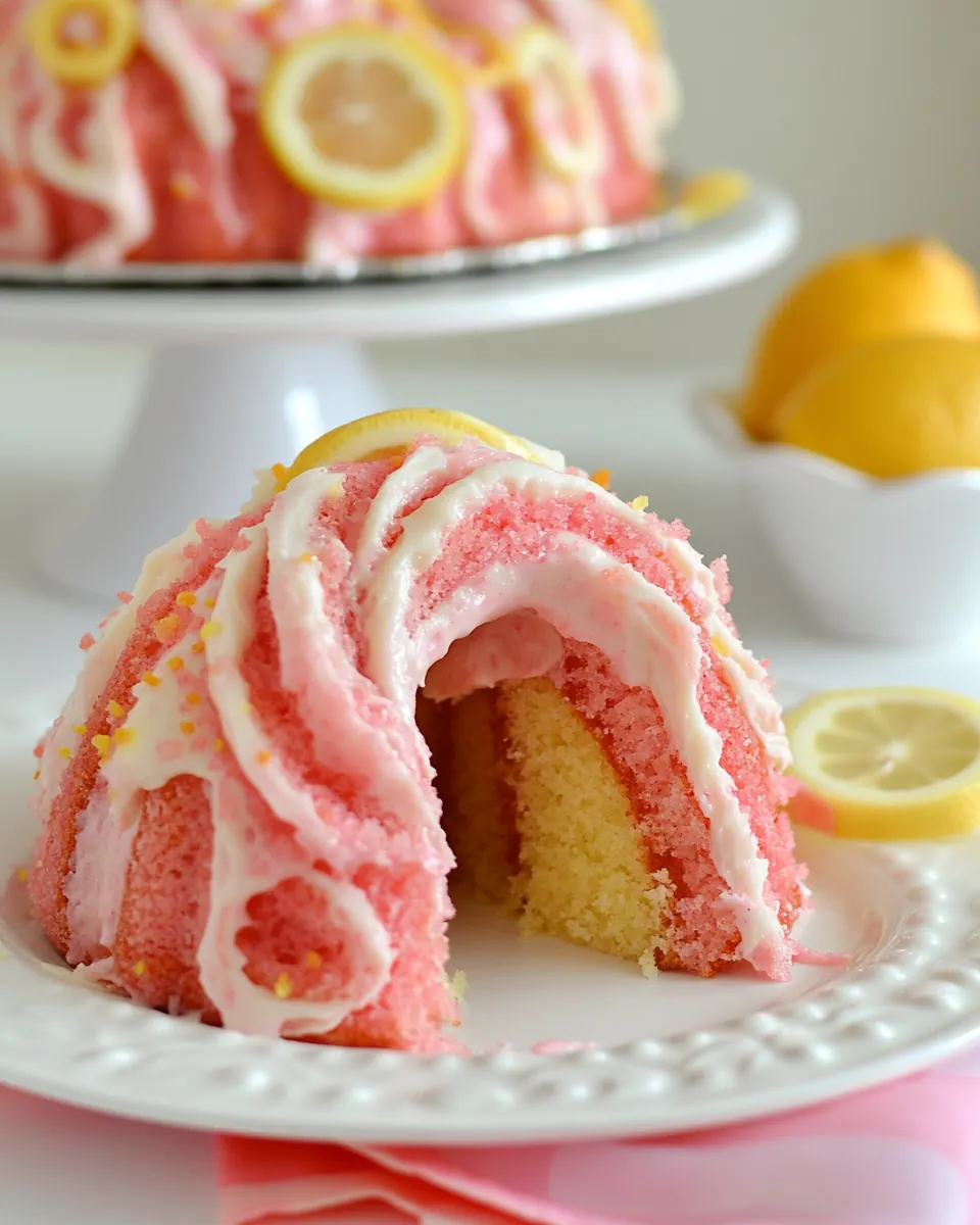Pink Lemonade Swirl Bundt Cake