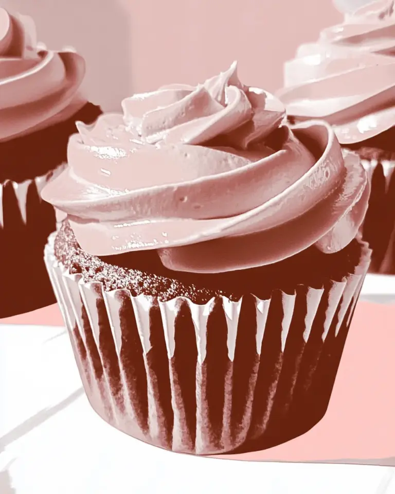 Pink Strawberry Cupcakes