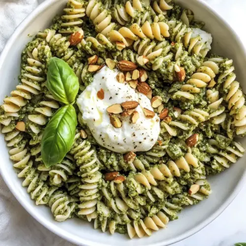 Pistachio Pesto Pasta Salad with Burrata