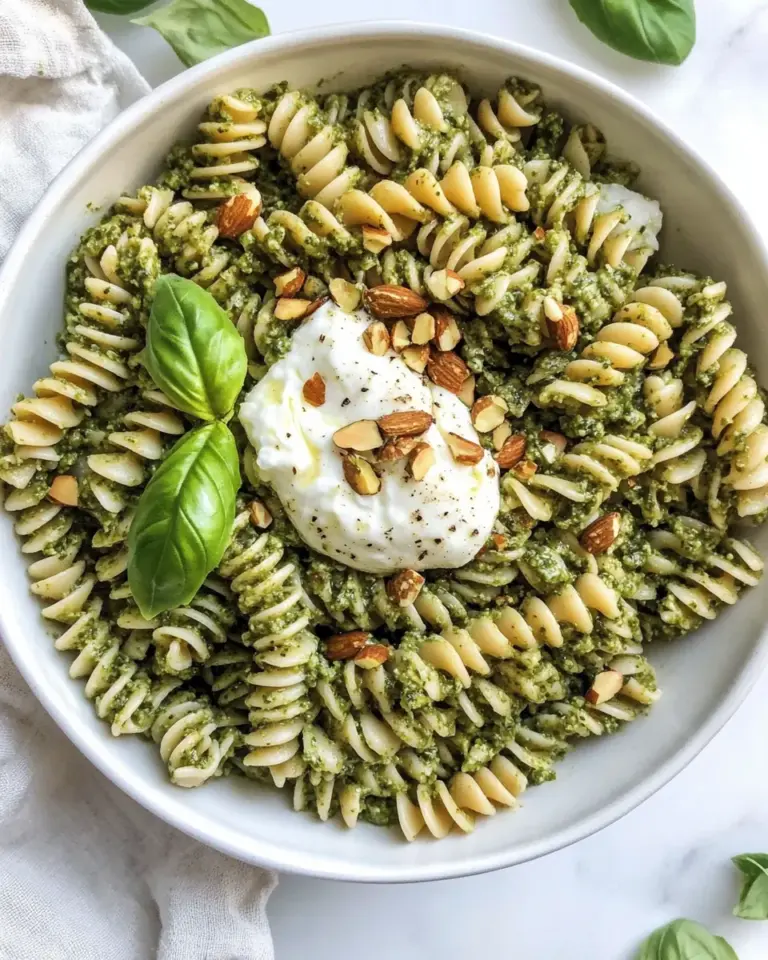 Pistachio Pesto Pasta Salad with Burrata