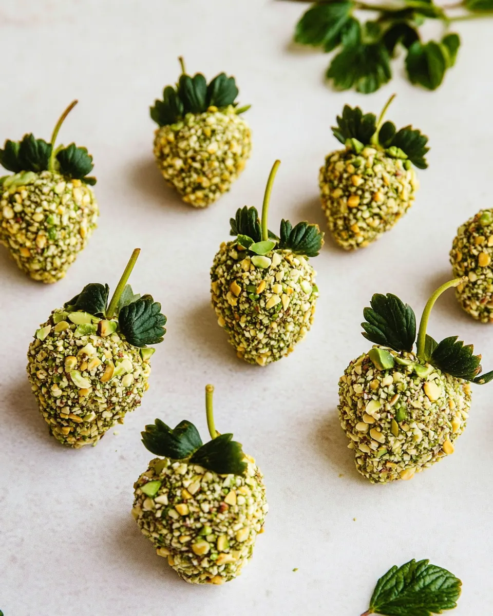 Pistachio White Chocolate Covered Strawberries