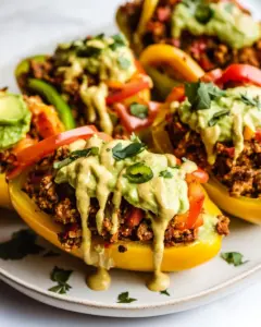 Plant Based Bell Pepper Nacho Boats
