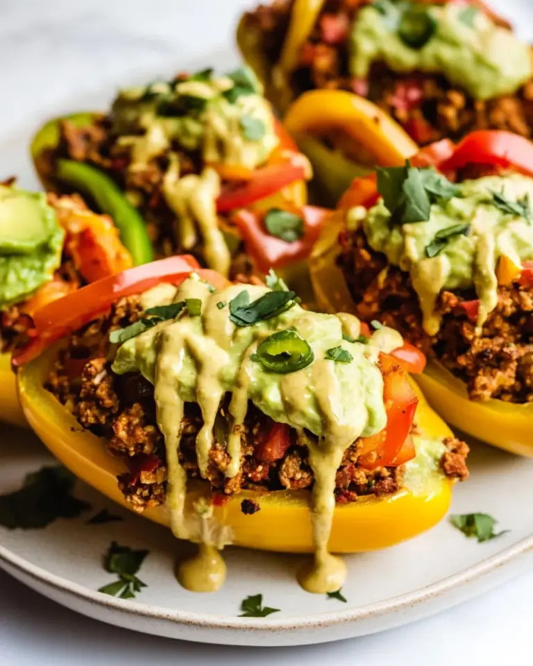 Plant Based Bell Pepper Nacho Boats