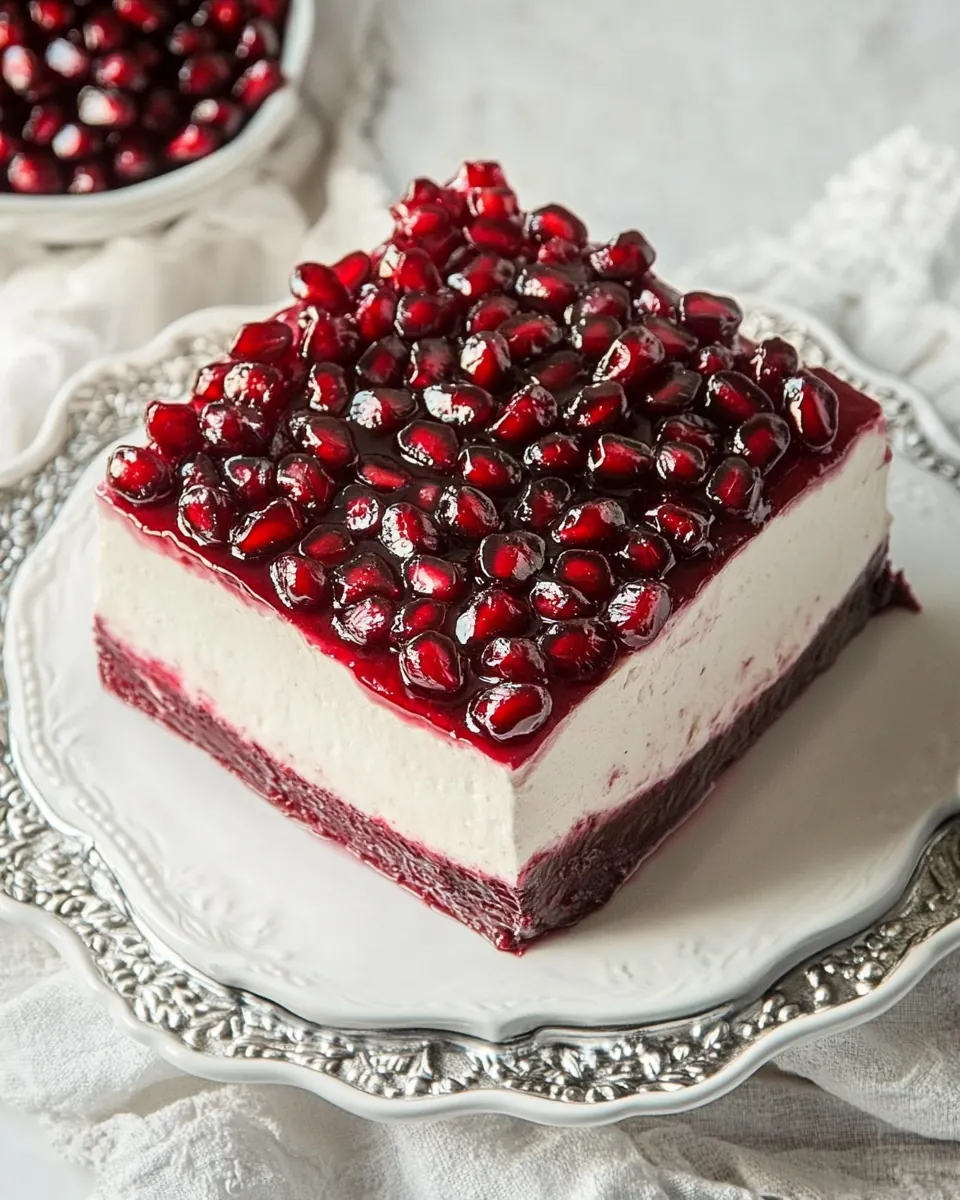 Pomegranate Christmas Cake