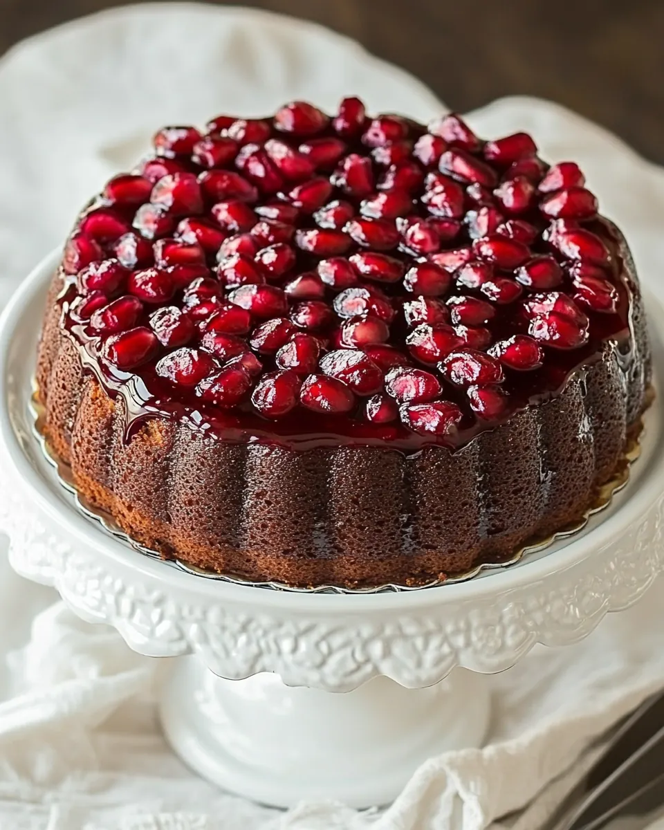 Pomegranate Christmas Cake