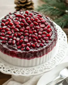 Pomegranate Christmas Cake