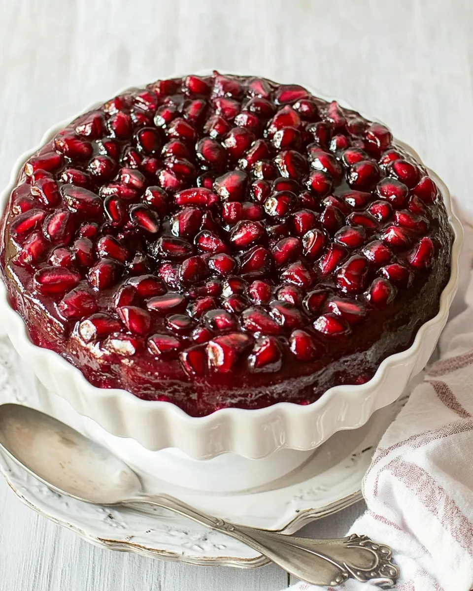 Pomegranate Christmas Cake